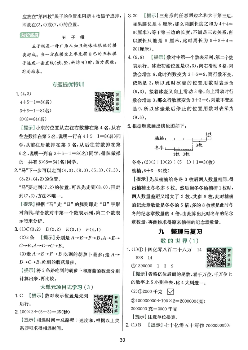 答案_2026春季学期_26春苏教数学《实验班提优训练》2-6下_26春《实验班提优训练》数学SJ4下