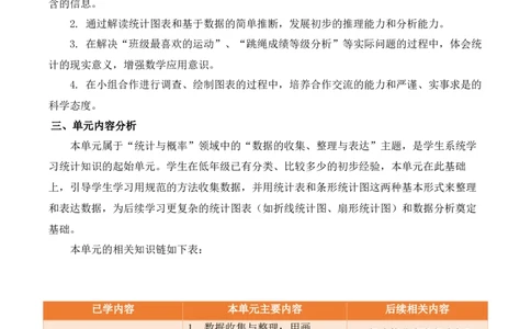 第四单元统计表和条形统计图（一）（单元解读讲义）（新教材）(3)_三年级数学下册（苏教版）_单元解读_新课标资料（看这里面）