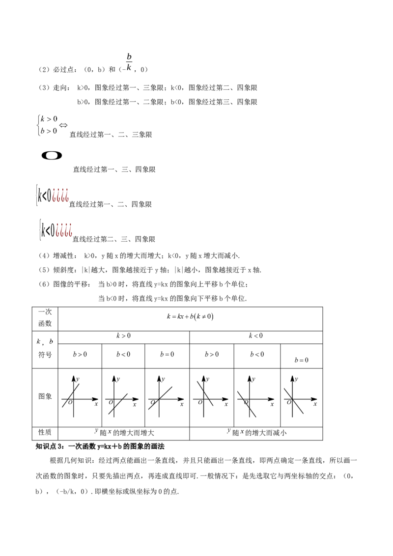 19.2一次函数（解析版）-2020-2021学年八年级数学下册精讲精练（人教版）_1、初中学习资料_4-2、数学_4-2-4、初二数学下册_人教数学八年级下课时练习（088份）