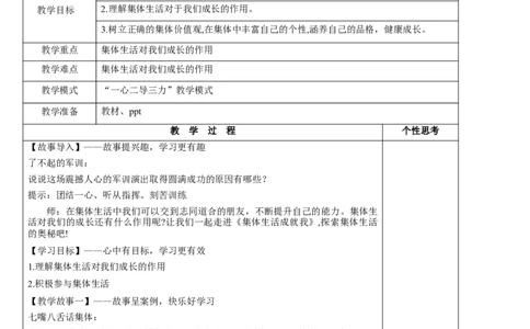 2.7.1集体生活成就我_1、初中学习资料_2024秋改版_七上最新版道德课件_教案