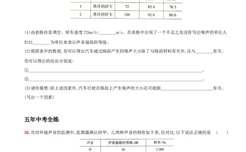 2.4噪声的危害和控制－八年级物理上册新视角培优集训（人教版）_1、初中学习资料_4-4、物理_4-4-3、初二物理上册_人教版物理八年级上课时练习（104份）_课时练习第3套26