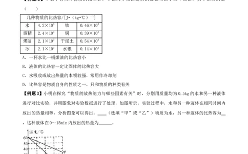 13.4《内能》单元复习方案（原卷版）_1、初中学习资料_4-4、物理_4-4-5、初三物理全册_人教版物理九年级全一册课时练习（090份）_课时练习第1套