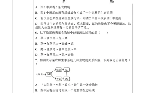 1.2.2生物与环境组成生态系统（学案）-2022-2023学年七年级生物上册同步优质备课资源（人教版）_1、初中学习资料_4-6、生物_4-6-1、初一生物上册_同步练习-138份_1、同步第1套新更新23份