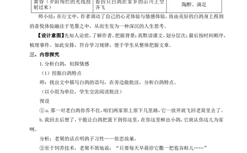 18我的白鸽（名师教案）_1、初中学习资料_2024秋改版_人教七上语文新版课件_9.详细教案_5.第五单元