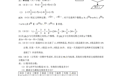 1.4　有理数的乘法与除法　同步练_1、初中学习资料_4-2、数学_4-2-1、初一数学上册_人教数学七年级上课时练习（180份）_同步练习（第2套含答案）（共71份）_第1章　有理数（32份）
