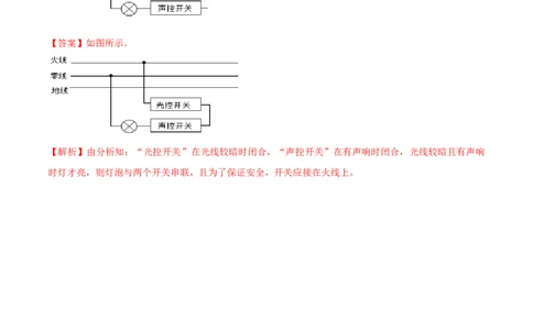 19.4《生活用电》单元复习方案（解析版）_1、初中学习资料_4-4、物理_4-4-5、初三物理全册_人教版物理九年级全一册课时练习（090份）_课时练习第1套