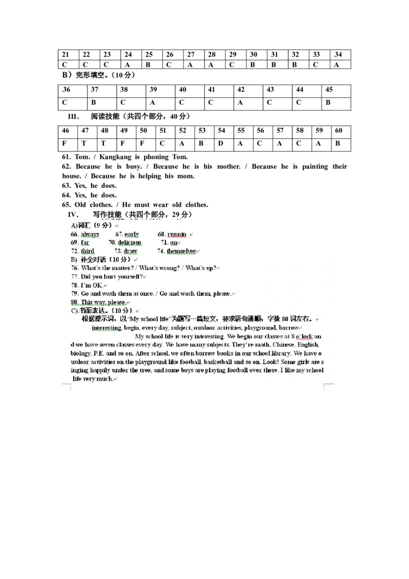 13.七年级下学期第二次段考（期中）英语试题_1、初中学习资料_4-3、英语_4-3-2、初一英语下册_人教英语七年级下期中试卷（016份）