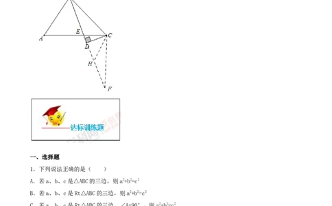 17.1勾股定理（解析版）-2020-2021学年度八年级数学下册精讲精练（人教版）_1、初中学习资料_4-2、数学_4-2-4、初二数学下册_人教数学八年级下课时练习（088份）