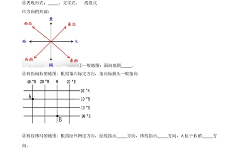 1.3地图的阅读-2022-2023学年七年级地理上册课后培优分级练（人教版）（原卷版）_1、初中学习资料_4-8、地理_4-8-1、初一地理上册_1.地理7上同步练习（31份）