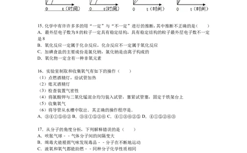 2016届九年级（下）开学化学试卷（解析版）_1、初中学习资料_2024秋改版_九上化学课件最新版_化学中考真题卷（2019-2023）_名校真题试卷_入学试卷_往年试卷
