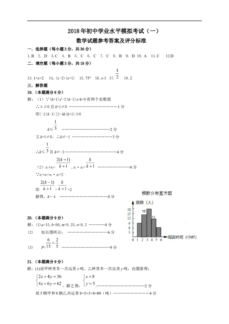 2017-2018山东省潍坊市滨海区初中学业水平模拟考试数学试题(一)含答案_1、初中学习资料_4-2、数学_北师大版_北师大版初中数学9下_2022春九数下(BS)--各阶段精品试题_期中、月考、模拟真题