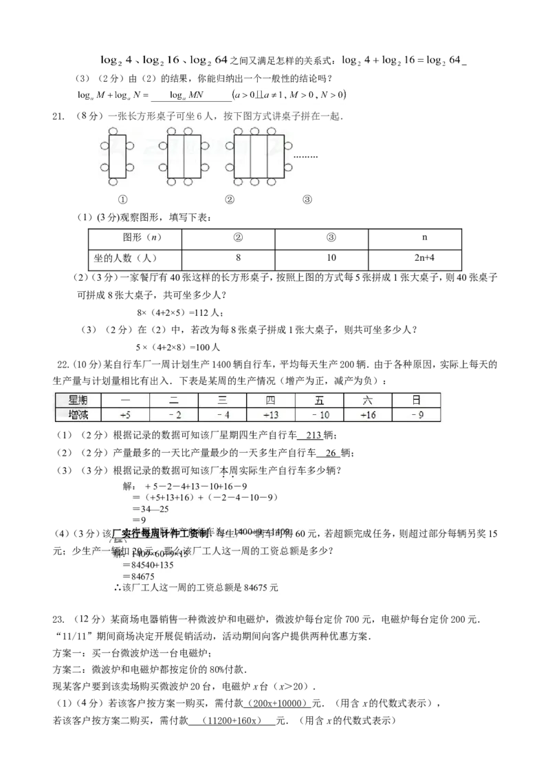 2017-2018学年福建省泉州市洛江北片区七年级上期中数学试卷含答案_1、初中学习资料_4-2、数学_北师大版_北师大版初中数学7上_期中、期末、月考、中考真题_期中、期末、月考真题
