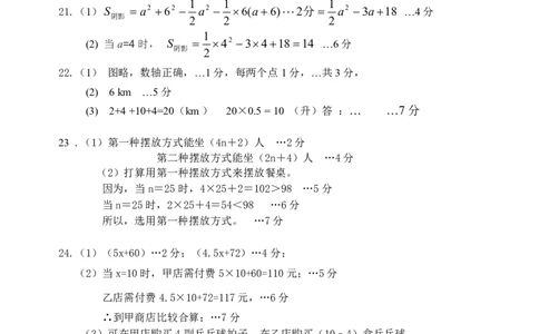 2017-2018学年江苏省徐州市区联校第一学期期中检测七年级数学试卷答案_1、初中学习资料_4-2、数学_北师大版_北师大版初中数学7上_期中、期末、月考、中考真题_期中、期末、月考真题