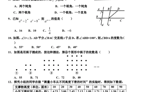 2016-2017学年七年级期末考试&middot;数学试题_1、初中学习资料_4-2、数学_北师大版_北师大版初中数学7下_北师大版初中数学7下_期中、月考、期末、中考真卷_期中、月考、期末真卷