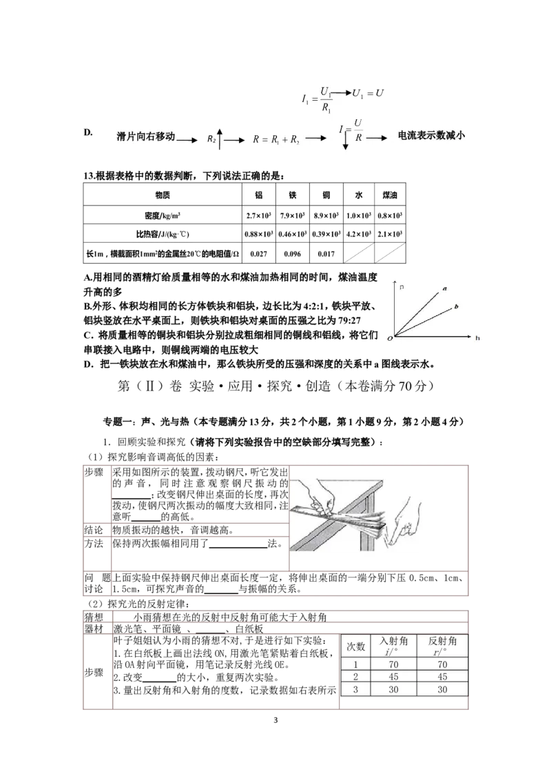 2018年山东省青岛市初中学业水平考试物理模拟（二）（无答案）_1、初中学习资料_4-4、物理_4-4-5、初三物理全册_2024更新_物理9年级全：2018年试题资料