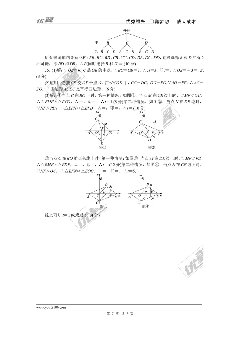 2018年中考模拟卷(二)_1、初中学习资料_4-2、数学_北师大版_北师大版初中数学9下_《学练优》检测卷_通用版