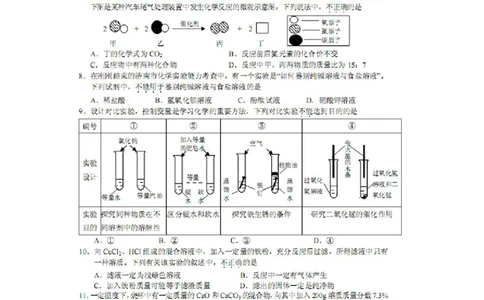2016年5月九年级学业水平阶段性调研测试理综化学试题（扫描版）_1、初中学习资料_2024秋改版_九上化学课件最新版_化学中考真题卷（2019-2023）_名校真题试卷_联考、期中、期末、模考