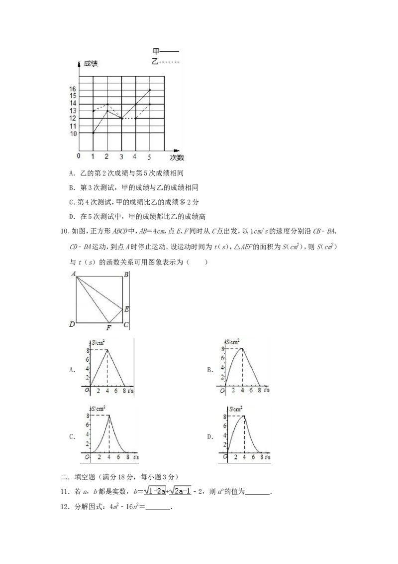 2019年北京市石景山区中考数学模拟试卷（3月）（含答案）_1、初中学习资料_4-2、数学_北师大版_北师大版初中数学9下_2022春九数下(BS)--各阶段精品试题_期中、月考、模拟、中考真题