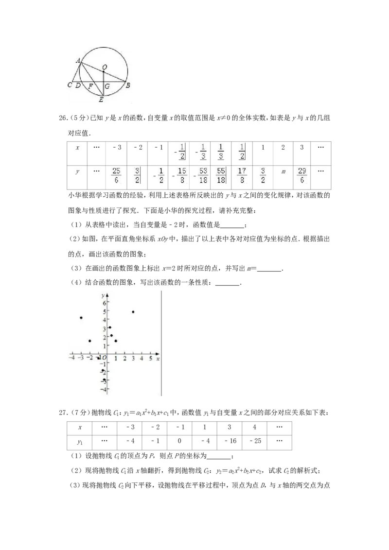 2019年北京市石景山区中考数学模拟试卷（3月）（含答案）_1、初中学习资料_4-2、数学_北师大版_北师大版初中数学9下_2022春九数下(BS)--各阶段精品试题_期中、月考、模拟、中考真题