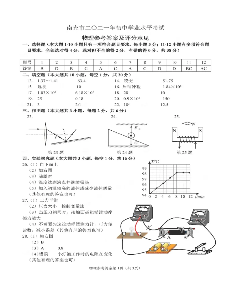 2021年四川省南充市中考物理真题图片版含答案_1、初中学习资料_2024秋改版_八上物理课件最新版_物理中考真题卷（2019-2023）_2021中考物理试卷_四川省