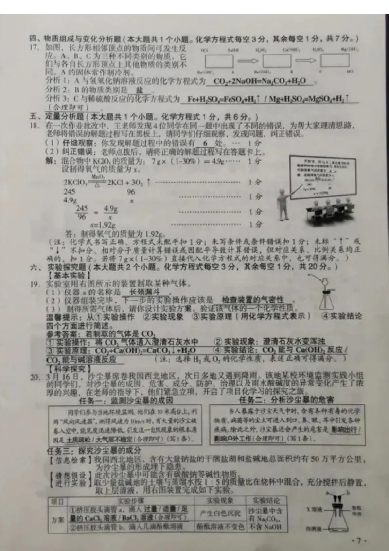 2021山西晋中中考理综试题_1、初中学习资料_2024秋改版_九上化学课件最新版_化学中考真题卷（2019-2023）_2021中考化学_统一命题