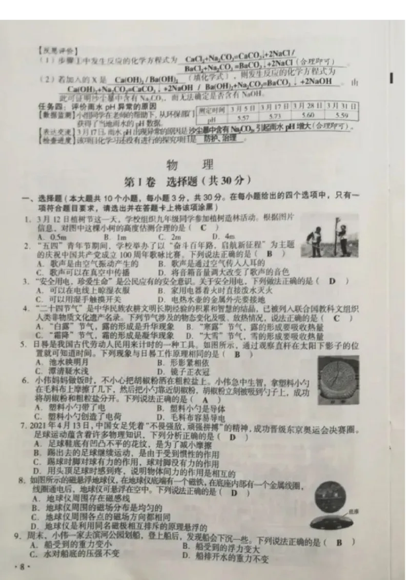 2021山西晋中中考理综试题_1、初中学习资料_2024秋改版_九上化学课件最新版_化学中考真题卷（2019-2023）_2021中考化学_统一命题