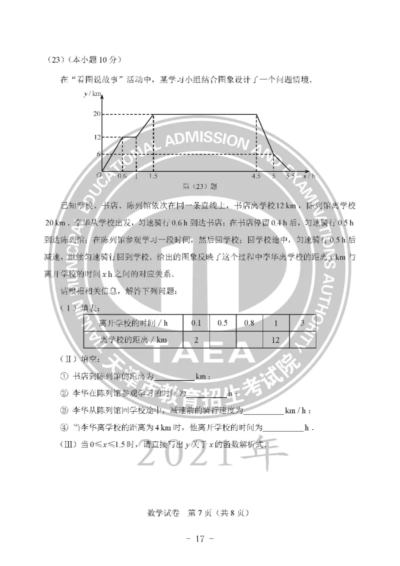2021天津市中考试卷_1、初中学习资料_2024秋改版_七上数学最新版课件_沪科版七上课课件_数学中考真题卷（2019-2023）_2021年中考数学试卷_天津