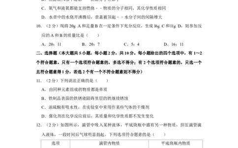 2020年天津市中考化学试卷_1、初中学习资料_2024秋改版_九上化学课件最新版_化学中考真题卷（2019-2023）_2020中考化学