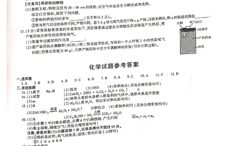 2021年安徽省化学中考试卷及答案_1、初中学习资料_2024秋改版_九上化学课件最新版_化学中考真题卷（2019-2023）_2021中考化学_统一命题