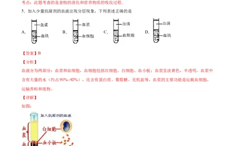 2020-2021学年七年级生物下学期期末仿真模拟冲刺卷（人教版）02（解析版）_1、初中学习资料_4-6、生物_4-6-2、初一生物下册_期末试卷（7份）
