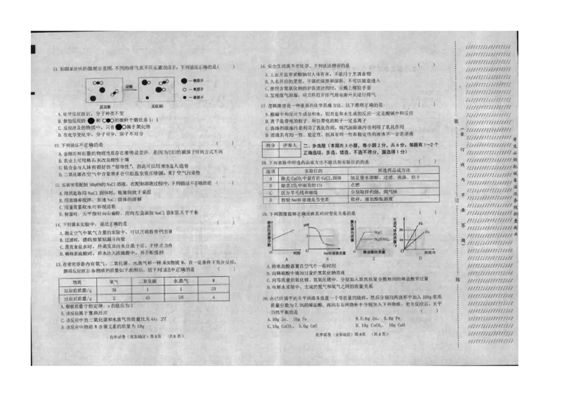 2019年黑龙江省龙东地区中考化学试题（图片版，有答案）_1、初中学习资料_2024秋改版_九上化学课件最新版_化学中考真题卷（2019-2023）_2019中考化学_黑龙江_图片版