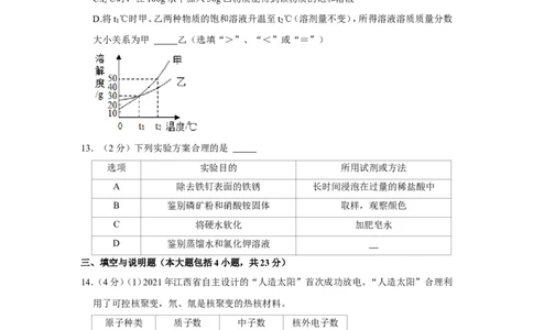 2021年江西省中考化学试卷_1、初中学习资料_2024秋改版_九上化学课件最新版_化学中考真题卷（2019-2023）_2021中考化学_统一命题_江西