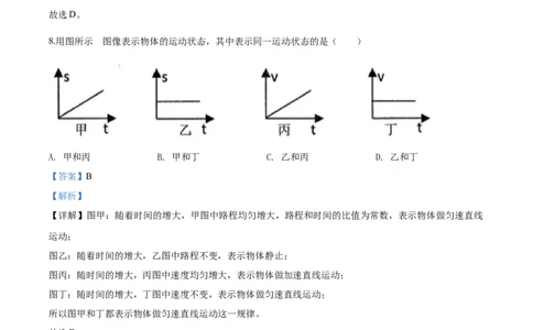 2020年湖北省恩施市九年级学生学业水平监测理综物理试题（解析版）_1、初中学习资料_4-4、物理_4-4-5、初三物理全册_2024更新_物理9年级全：2020年试题资料_湖北