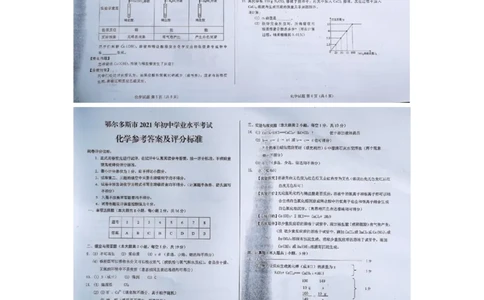 2021年内蒙古鄂尔多斯市中考化学真题（扫描版带答案）_1、初中学习资料_2024秋改版_九上化学课件最新版_化学中考真题卷（2019-2023）_2021中考化学_内蒙古