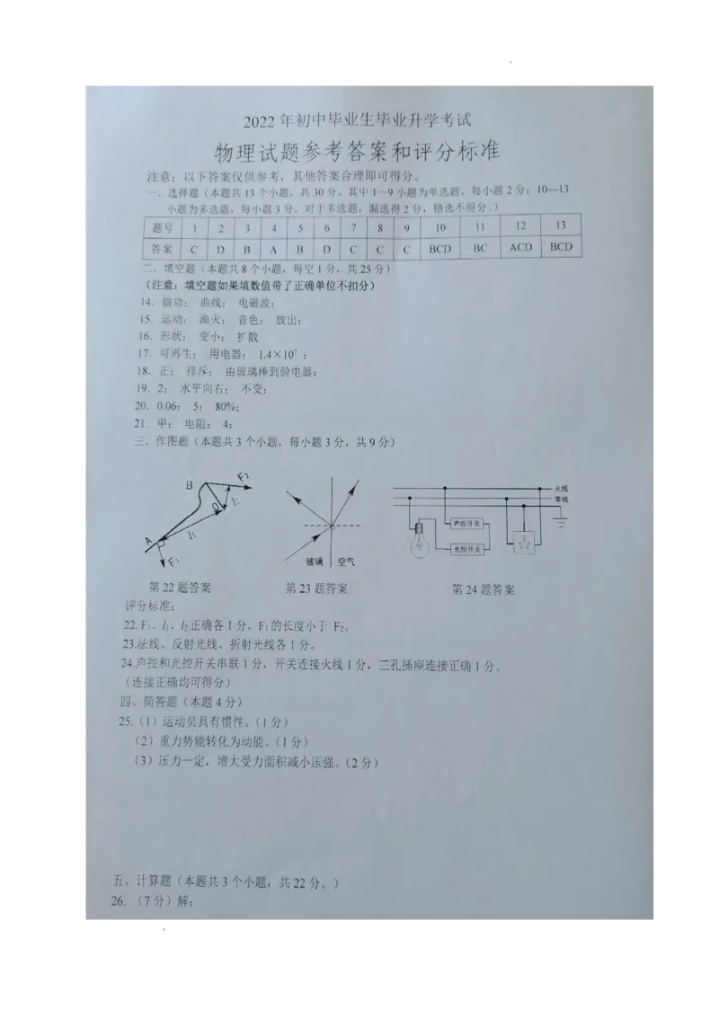 2022年辽宁省营口市中考物理真题_1、初中学习资料_2024秋改版_八上物理课件最新版_物理中考真题卷（2019-2023）_2022中考物理试卷_辽宁