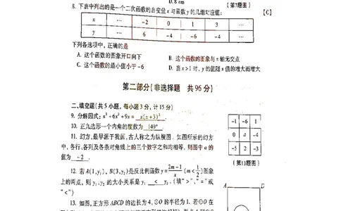 2021年陕西省学业初中考试数学答案(图片)_1、初中学习资料_2024秋改版_七上数学最新版课件_北师大版七上课课件_数学中考真题卷（2019-2023）_2021年中考数学试卷_陕西