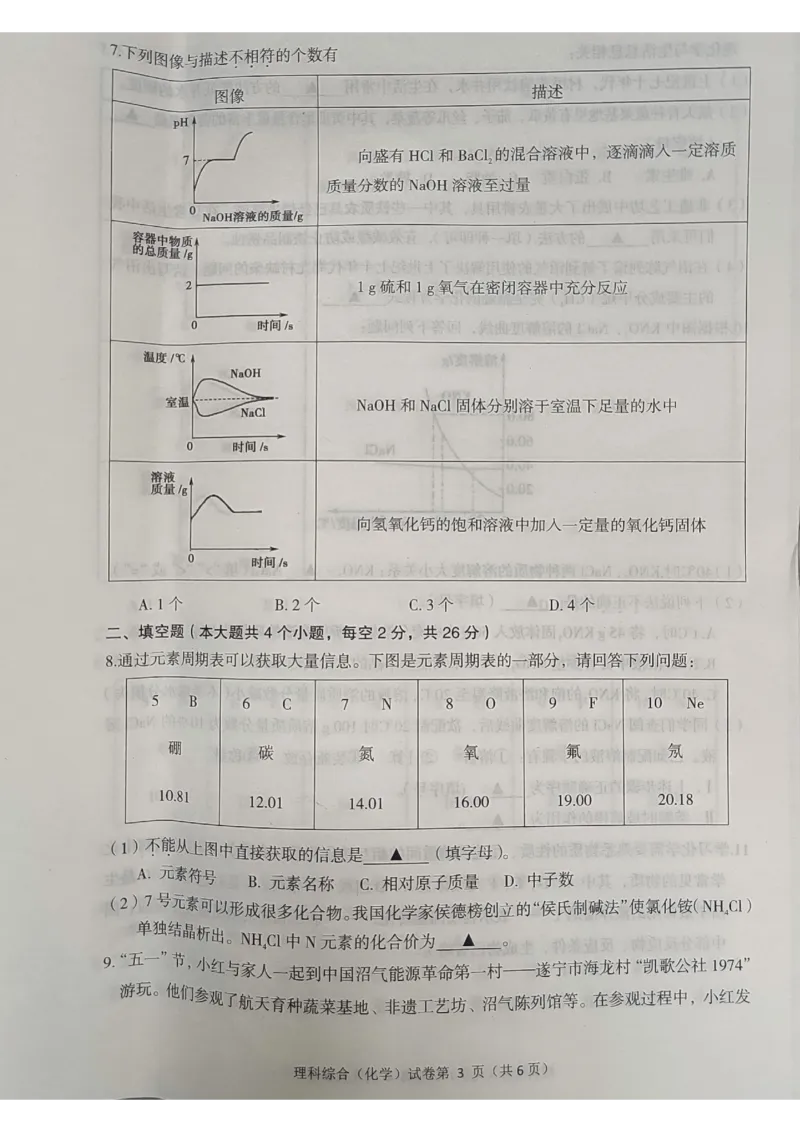 2022四川省遂宁市中考化学真题_1、初中学习资料_2024秋改版_九上化学课件最新版_化学中考真题卷（2019-2023）_2022中考化学_四川_2022年四川省遂宁市中考化学试题+答案