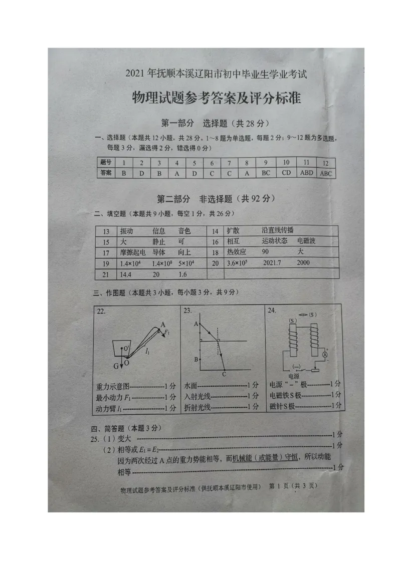2021年辽宁省抚顺、本溪、辽阳中考物理试题（图片版）_1、初中学习资料_2024秋改版_八上物理课件最新版_物理中考真题卷（2019-2023）_2021中考物理试卷_辽宁