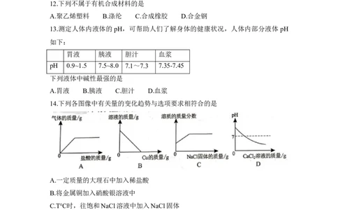 2021年湖南省郴州市中考化学真题（Word，含答案）_1、初中学习资料_2024秋改版_九上化学课件最新版_化学中考真题卷（2019-2023）_2021中考化学_湖南省