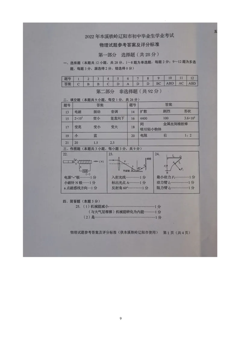2022年辽宁省本溪铁岭辽阳中考物理真题_1、初中学习资料_2024秋改版_八上物理课件最新版_物理中考真题卷（2019-2023）_2022中考物理试卷_辽宁