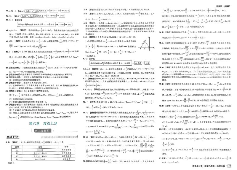 2025《初中上分卷&bull;单元诊断自查》数学9上(BS)答案_1、初中学习资料_24秋试卷_2024秋初中必刷题上分卷九科电子版_数学（人教+北师大）