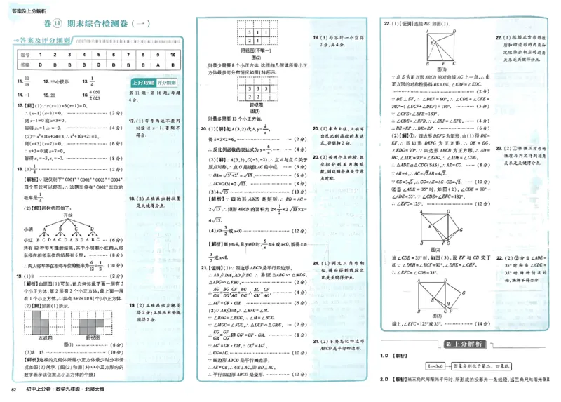 2025《初中上分卷&bull;单元诊断自查》数学9上(BS)答案_1、初中学习资料_24秋试卷_2024秋初中必刷题上分卷九科电子版_数学（人教+北师大）