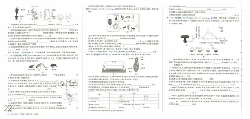 2025《53全优卷》生物7上(RJ)_1、初中学习资料_24秋试卷_（41205）期末冲刺2025《53全优卷》小四门7上(人教)_2025《53全优卷》生物7上(RJ)