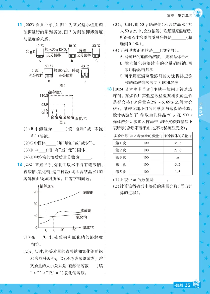 2025《初中化学&bull;一遍过》九下(RJ)_1、初中学习资料_24秋试卷_2025春季初中《一遍过》下册_2025《初中化学&bull;一遍过》9下(RJ)