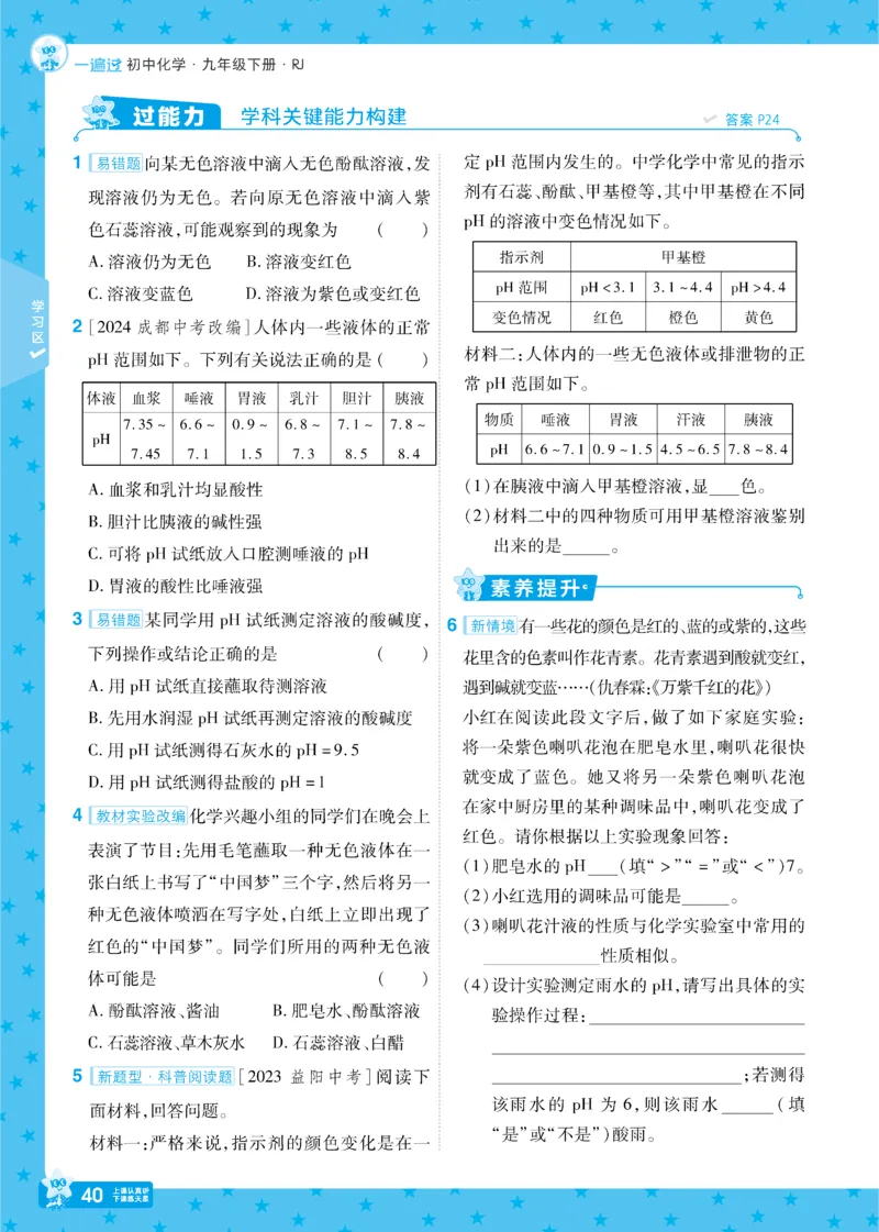 2025《初中化学&bull;一遍过》九下(RJ)_1、初中学习资料_24秋试卷_2025春季初中《一遍过》下册_2025《初中化学&bull;一遍过》9下(RJ)