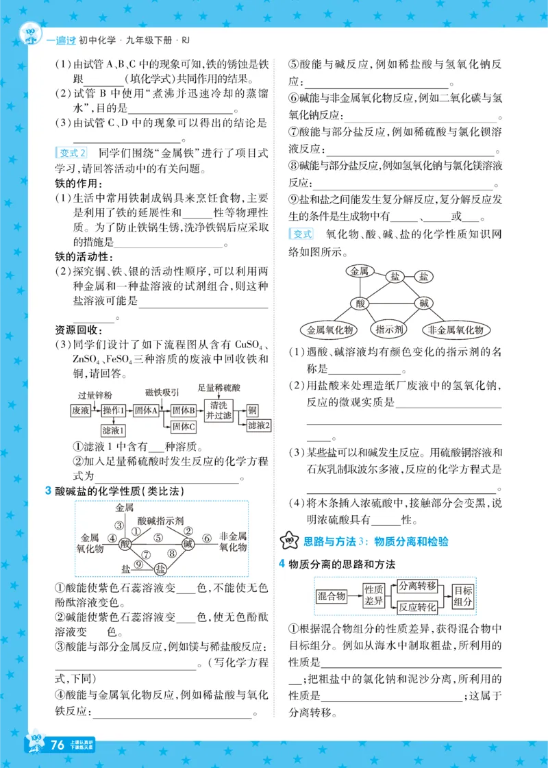 2025《初中化学&bull;一遍过》九下(RJ)_1、初中学习资料_24秋试卷_2025春季初中《一遍过》下册_2025《初中化学&bull;一遍过》9下(RJ)