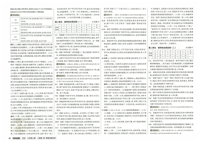 2025《53初中试卷》历史7上(人教版)_1、初中学习资料_24秋试卷_202553系列初中789年级上册《53初中试卷》大全套_2025《53初中试卷》7年级上册七科