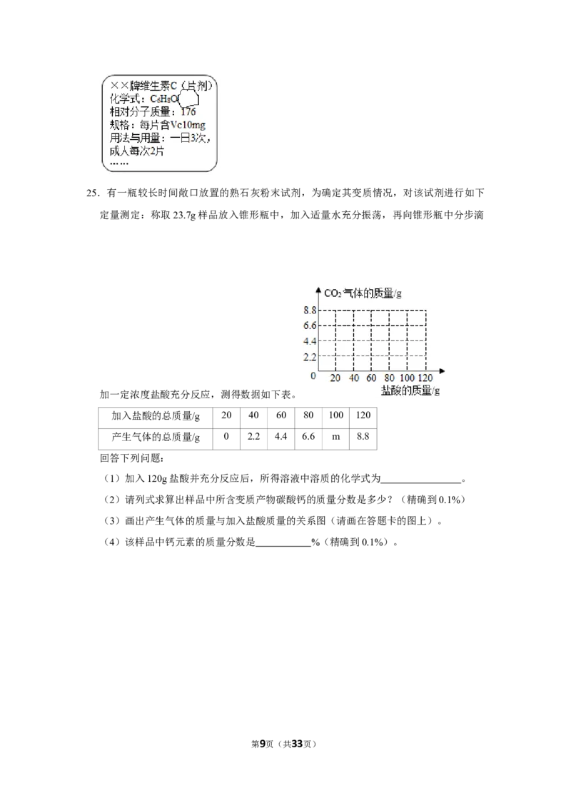 2023年海南省海口市琼山区初中中考化学模拟试卷（一）_1、初中学习资料_2024秋改版_九上化学课件最新版_化学中考真题卷（2019-2023）_名校真题试卷_联考、期中、期末、模考