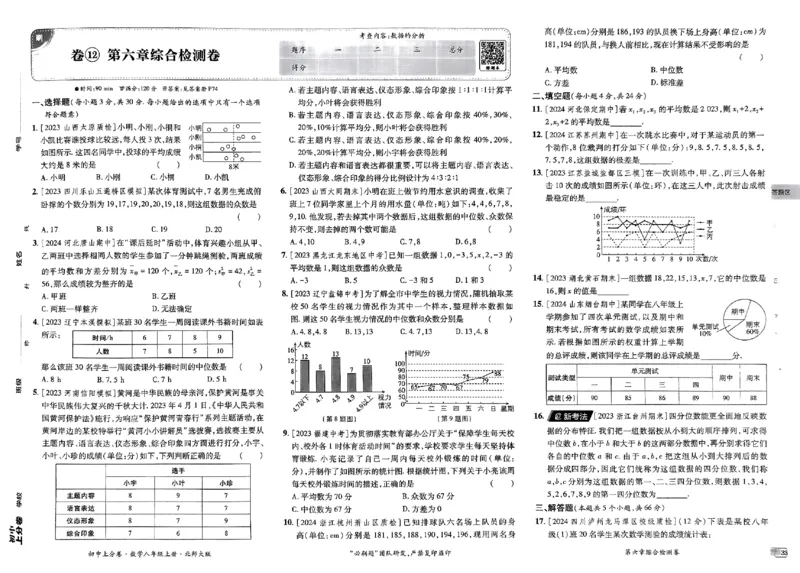 2025《初中上分卷&bull;单元诊断自查》数学8上(BS)_1、初中学习资料_24秋试卷_2024秋初中必刷题上分卷九科电子版_数学（人教+北师大）