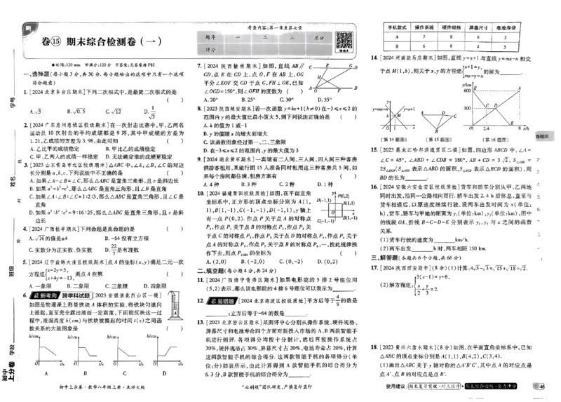 2025《初中上分卷&bull;单元诊断自查》数学8上(BS)_1、初中学习资料_24秋试卷_2024秋初中必刷题上分卷九科电子版_数学（人教+北师大）